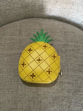 kate spade Yellow and Green Pineapple Coin Pouch
